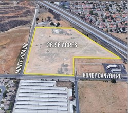 Bundy Canyon Rd, Wildomar, CA - aerial  map view