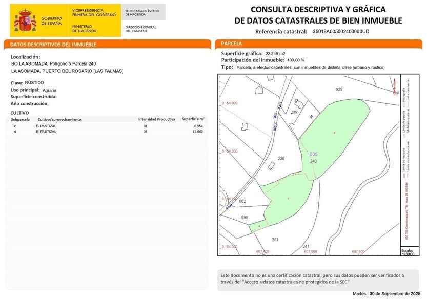 Vial, S/N, Puerto del Rosario, Las Palmas for sale - Site Plan - Image 2 of 2