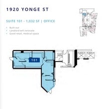 1910-1920 Yonge St, Toronto, ON to rent Floor Plan- Image 1 of 1