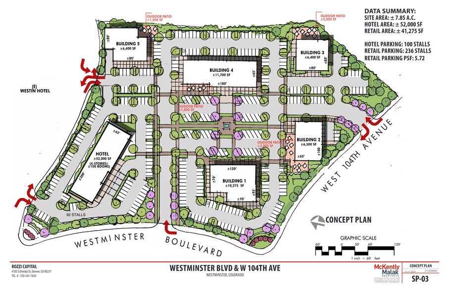 NEC of Westminster Boulevard and 104th Ave, Westminster, CO for rent - Site Plan - Image 1 of 2