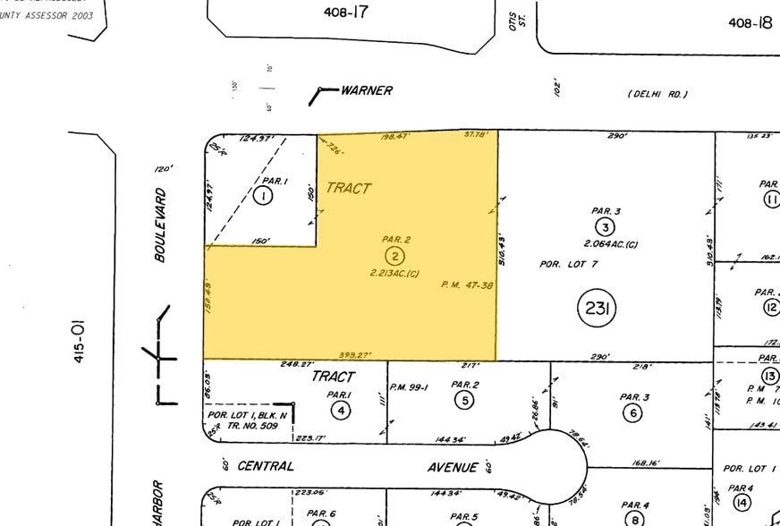 3720-3750 Warner Ave, Santa Ana, CA for rent - Plat Map - Image 2 of 6