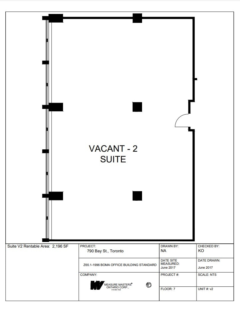 790 Bay St, Toronto, ON to rent Floor Plan- Image 1 of 1