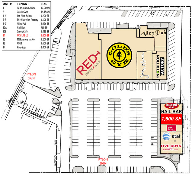 7026 Highway 70 S, Nashville, TN for rent - Site Plan - Image 2 of 2