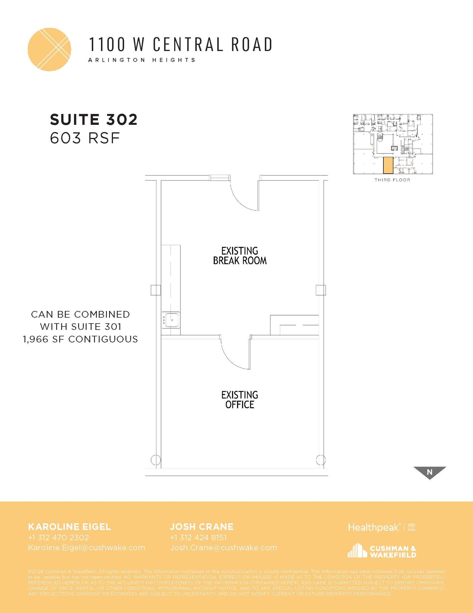 1100 W Central Rd, Arlington Heights, IL to rent Floor Plan- Image 1 of 1