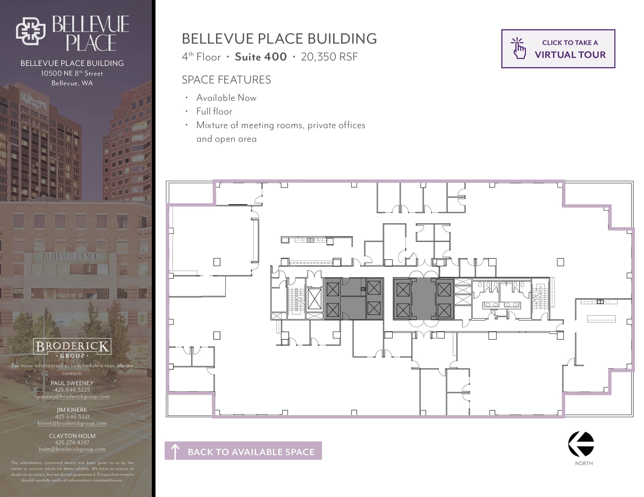 10500 NE 8th St, Bellevue, WA to rent Floor Plan- Image 1 of 1