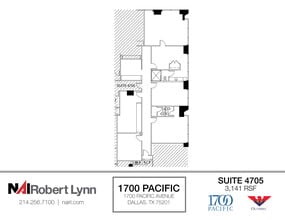 1700 Pacific Ave, Dallas, TX to rent Floor Plan- Image 1 of 2