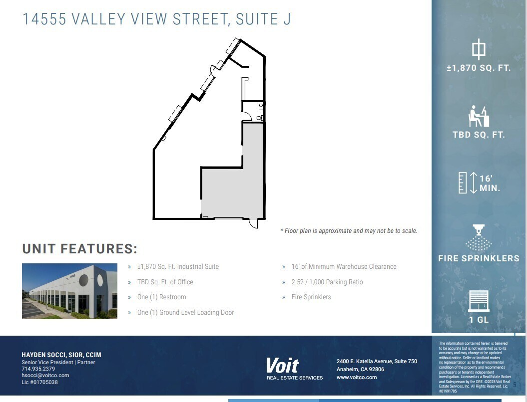 14525 Valley View Ave, Santa Fe Springs, CA to rent Floor Plan- Image 1 of 1
