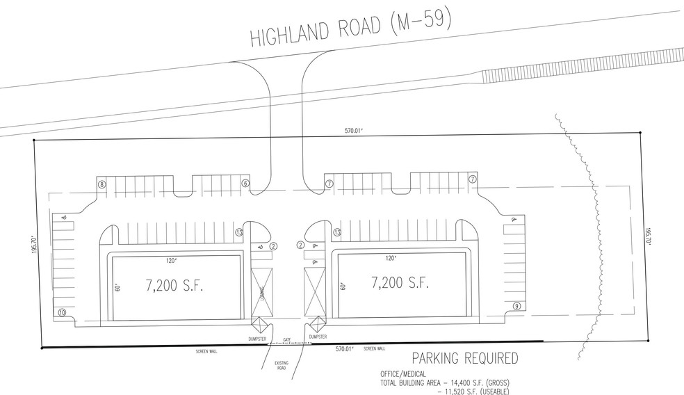 141 W Highland Rd, Howell, MI for sale - Site Plan - Image 2 of 3