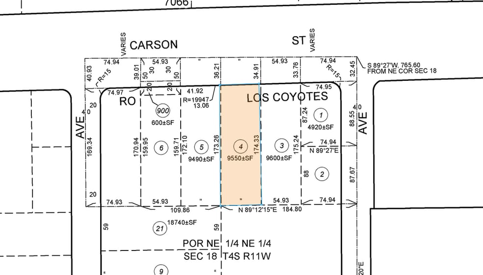 12440 Carson St, Hawaiian Gardens, CA for rent - Plat Map - Image 3 of 3