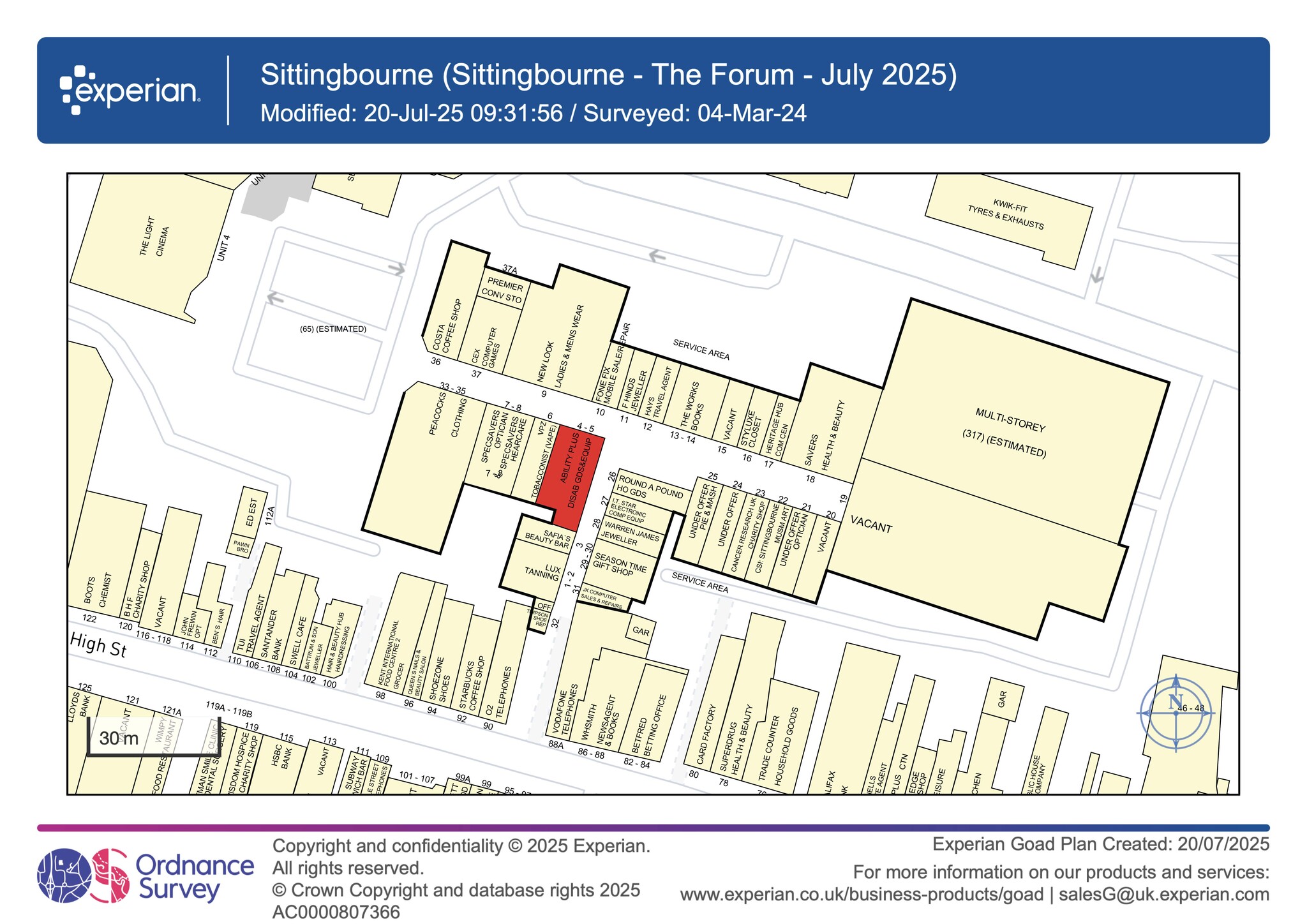 High St, Sittingbourne to rent Site Plan- Image 1 of 2