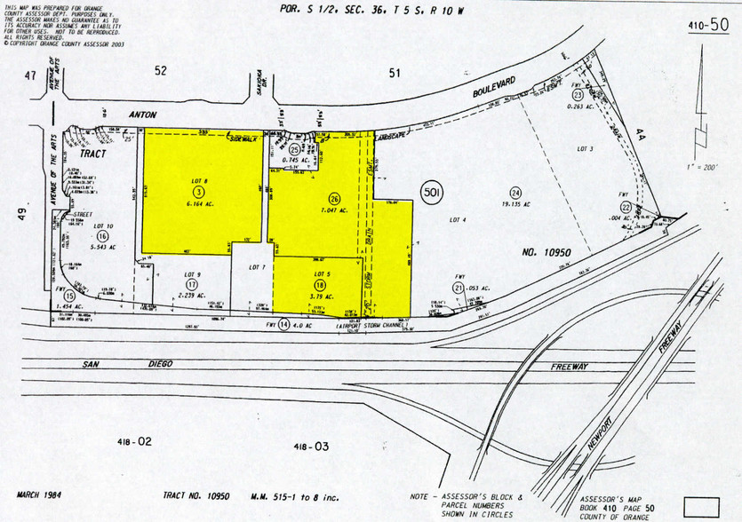 589 Anton Blvd, Costa Mesa, CA for rent - Plat Map - Image 2 of 6