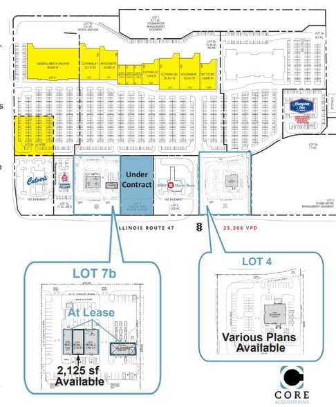 Huntley Crossings - Lot 7, Huntley, IL for rent - Site Plan - Image 2 of 2