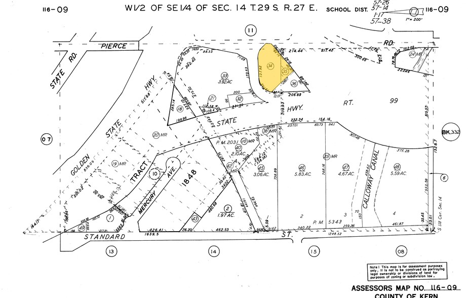 4475 Buck Owens Blvd, Bakersfield, CA for rent - Plat Map - Image 2 of 6