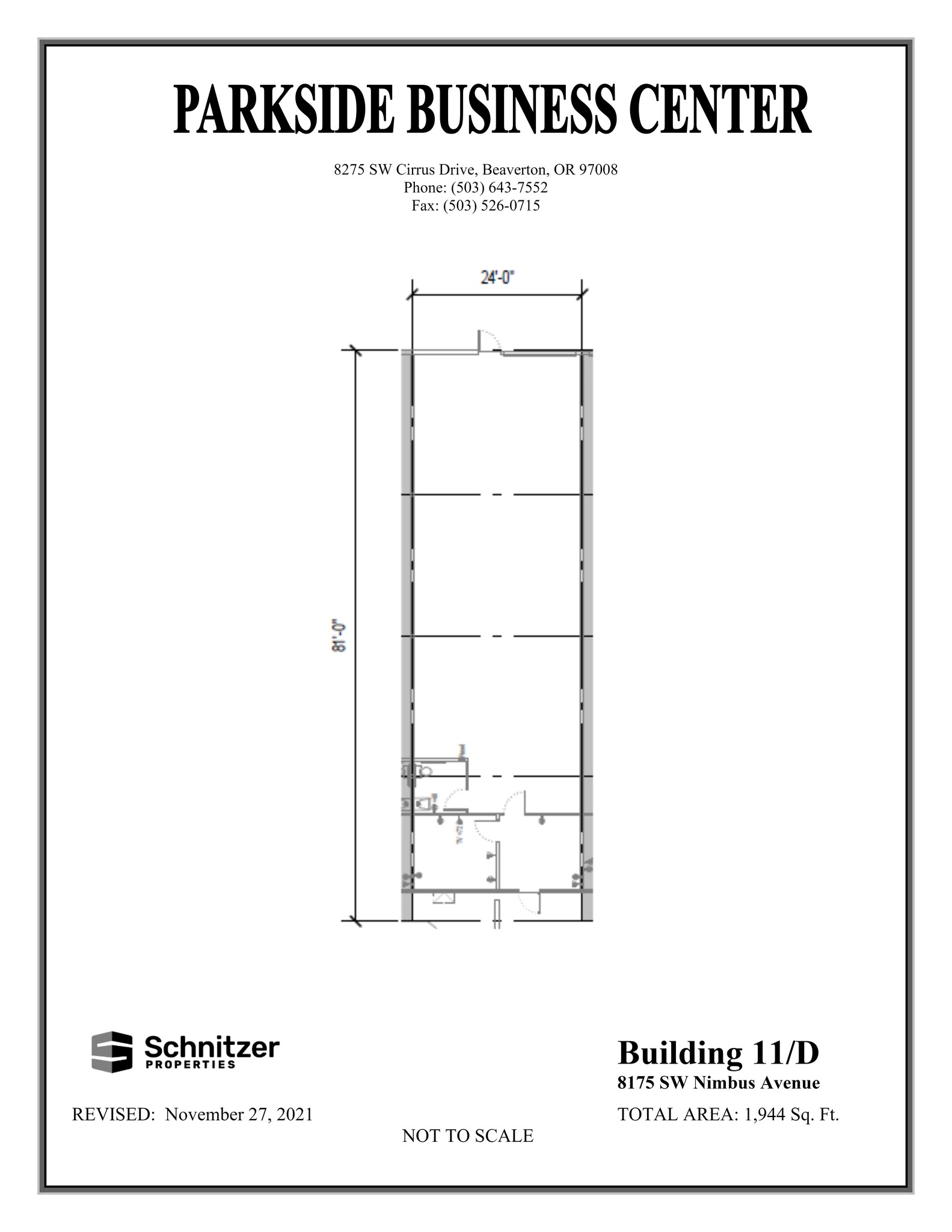 8362-8380 SW Nimbus Ave, Beaverton, OR for rent Site Plan- Image 1 of 1