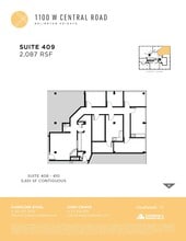 1100 W Central Rd, Arlington Heights, IL to rent Floor Plan- Image 1 of 2