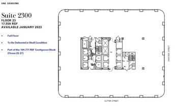 1 Sansome St, San Francisco, CA for rent Floor Plan- Image 1 of 1