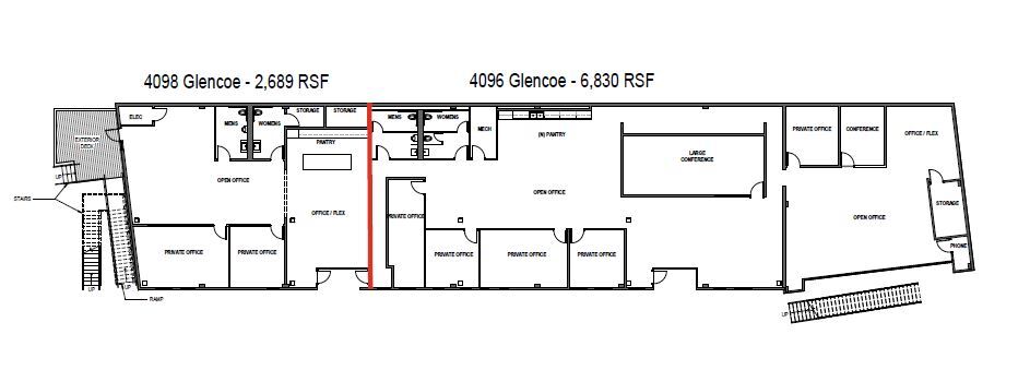 4096-4100 Glencoe Ave, Marina Del Rey, CA for rent - Floor Plan - Image 2 of 2