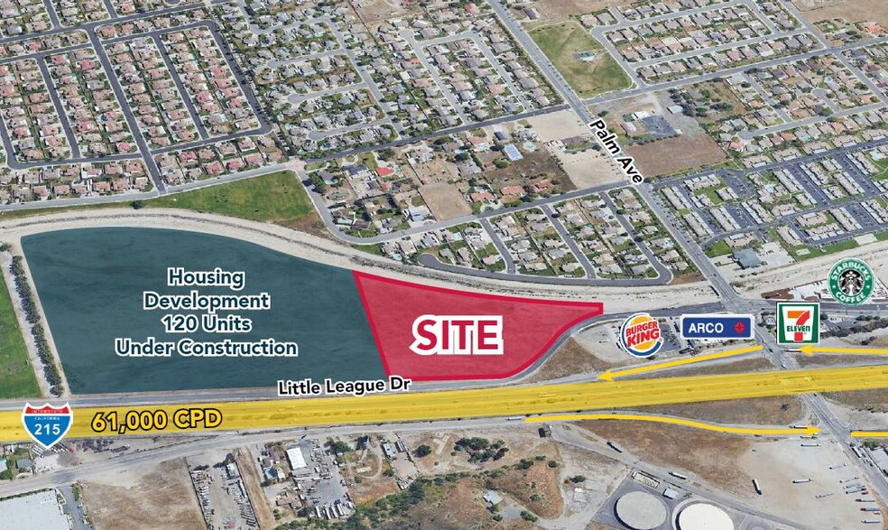 9.21 acres at Palm Avenue & I-215 on Little League Drive, San Bernardino, CA for sale - Primary Photo - Image 1 of 1