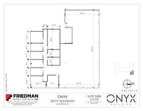 29777 Telegraph Rd, Southfield, MI to rent Floor Plan- Image 1 of 2