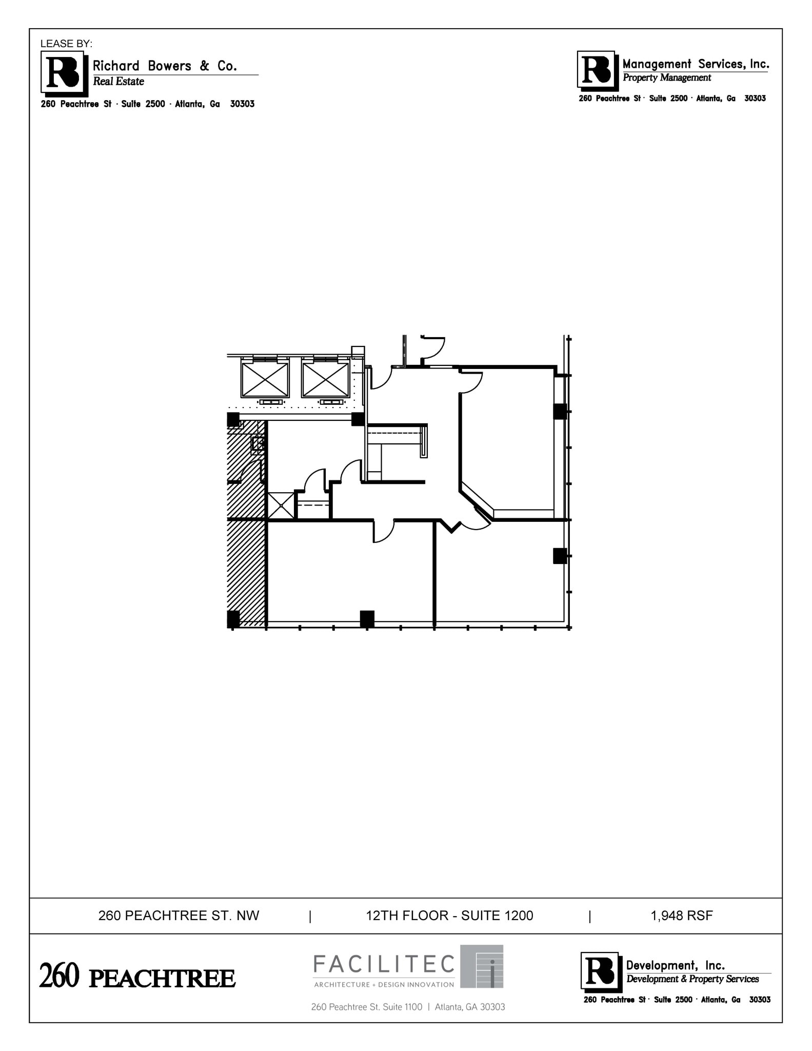 260-270 Peachtree St NW, Atlanta, GA to rent Floor Plan- Image 1 of 2