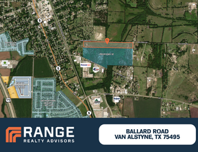 Ballard Road, Van Alstyne, TX - aerial  map view