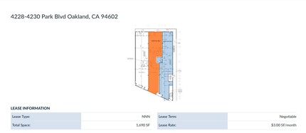 4226-4232 Park Blvd, Oakland, CA for rent Floor Plan- Image 1 of 1