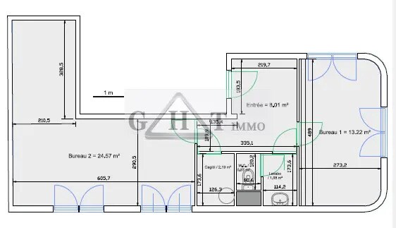 Office in Alfortville to rent - Floor Plan - Image 1 of 1