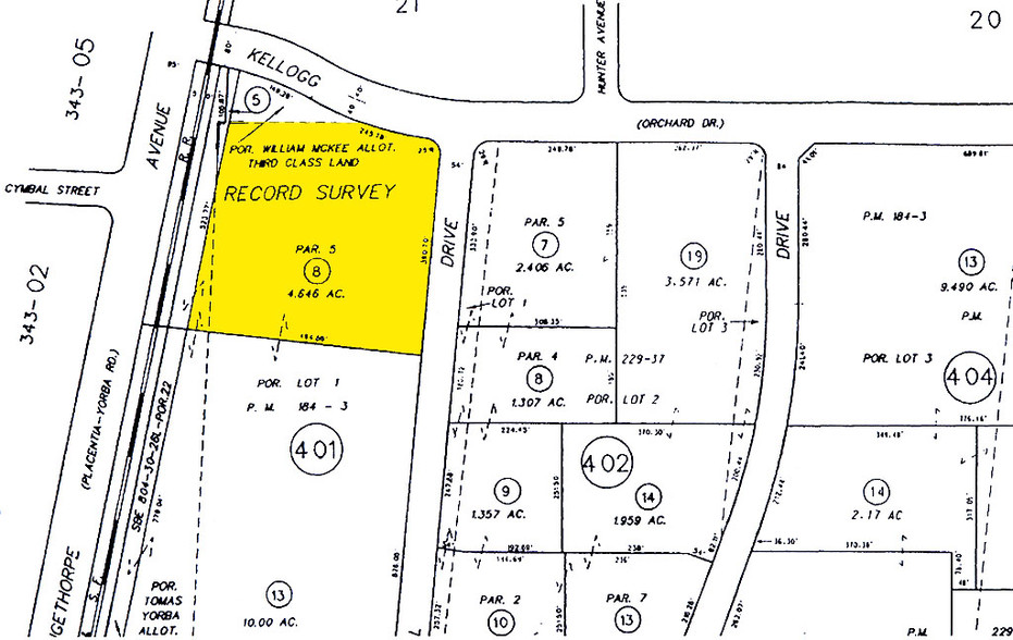 5065 E Hunter Ave, Anaheim, CA for sale - Plat Map - Image 1 of 1