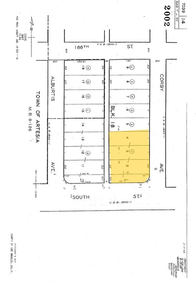 11727-11729 South St, Artesia, CA for sale - Plat Map - Image 1 of 1