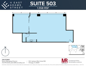 11 E Adams St, Chicago, IL for rent Floor Plan- Image 1 of 5