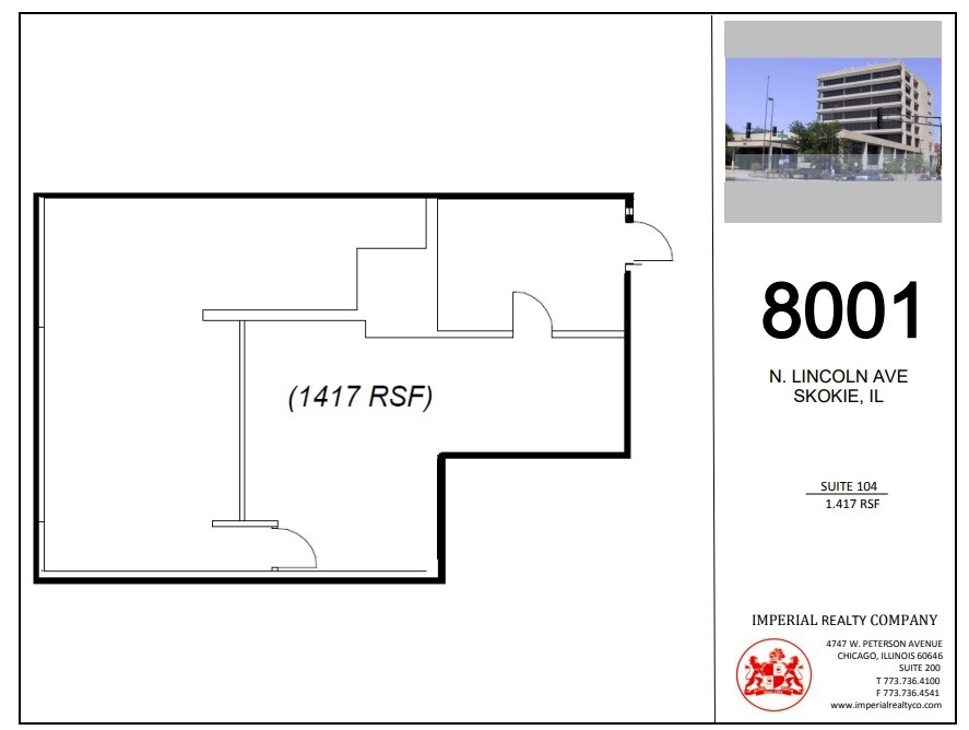 8001 Lincoln Ave, Skokie, IL for rent Floor Plan- Image 1 of 4