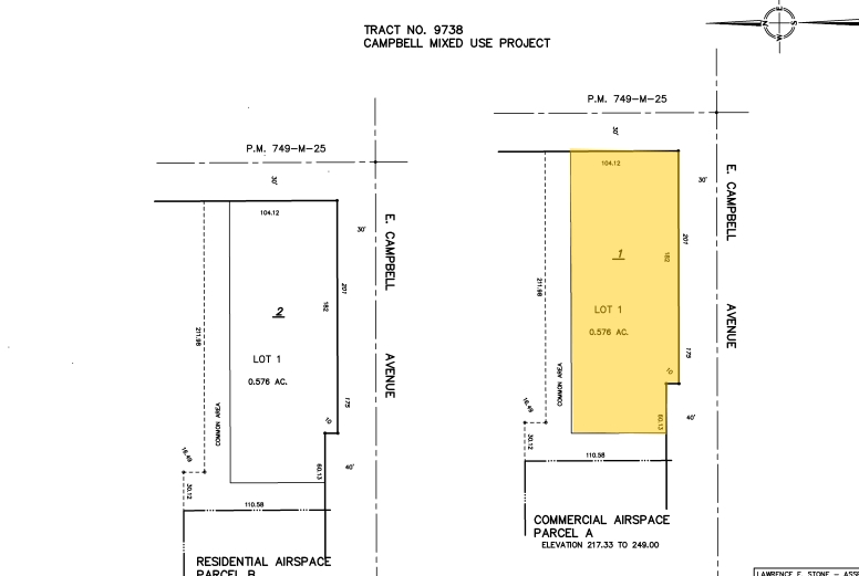 191-201 E Campbell Ave, Campbell, CA for sale - Plat Map - Image 1 of 1