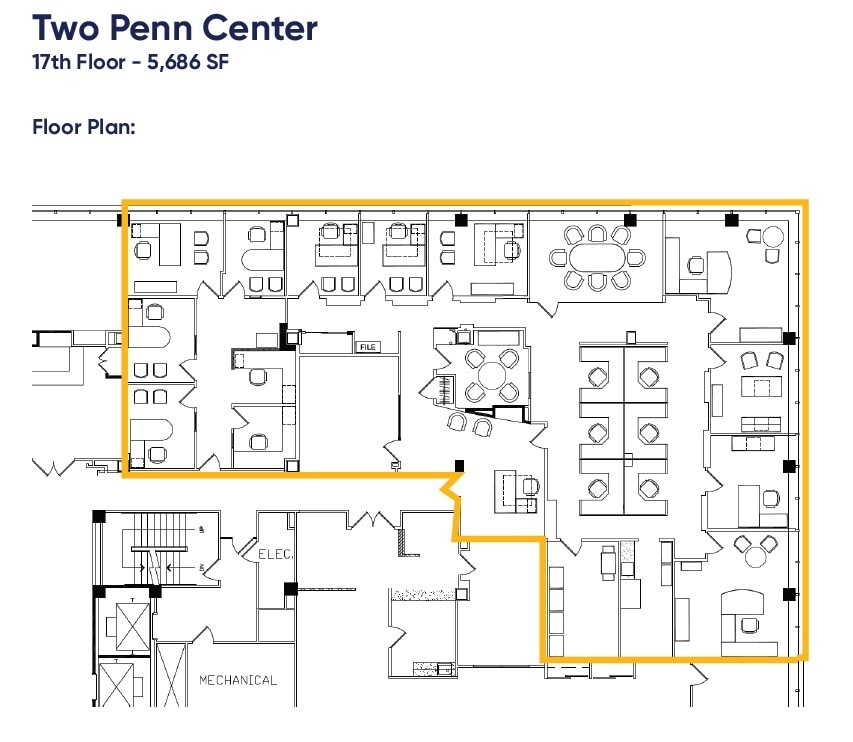 1500 John F Kennedy Blvd, Philadelphia, PA to rent Floor Plan- Image 1 of 1