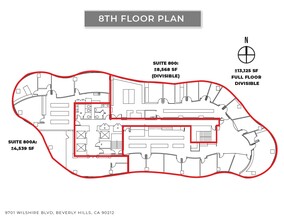 9701 Wilshire Blvd, Beverly Hills, CA for rent Floor Plan- Image 2 of 8