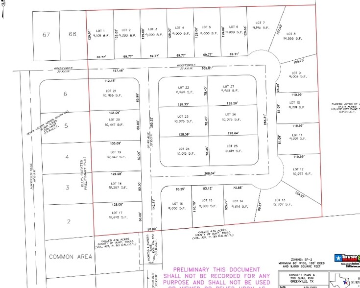 TBD Quail Street run, Greenville, TX for sale - Plat Map - Image 2 of 10