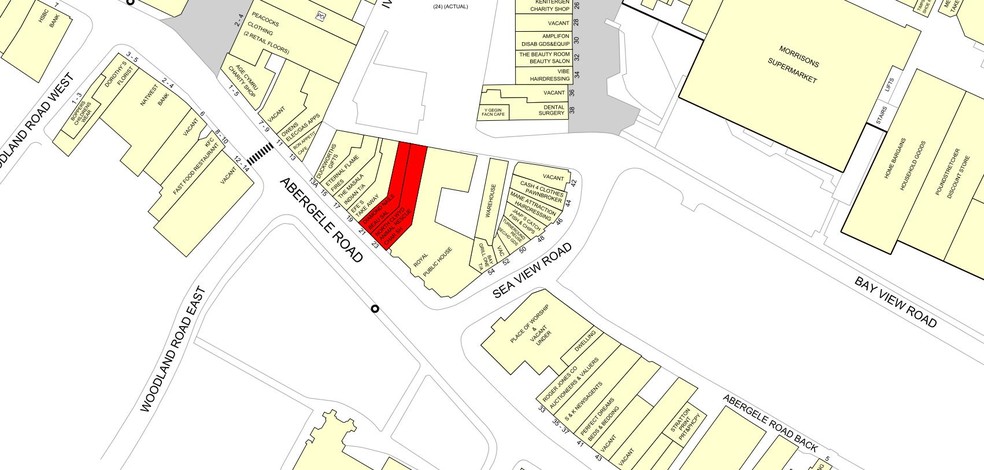 21-23 Abergele Rd, Colwyn Bay to rent - Site Plan - Image 3 of 4