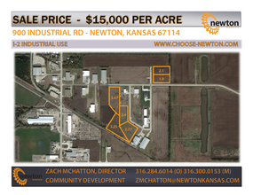 900 Industrial, Newton, KS - aerial  map view