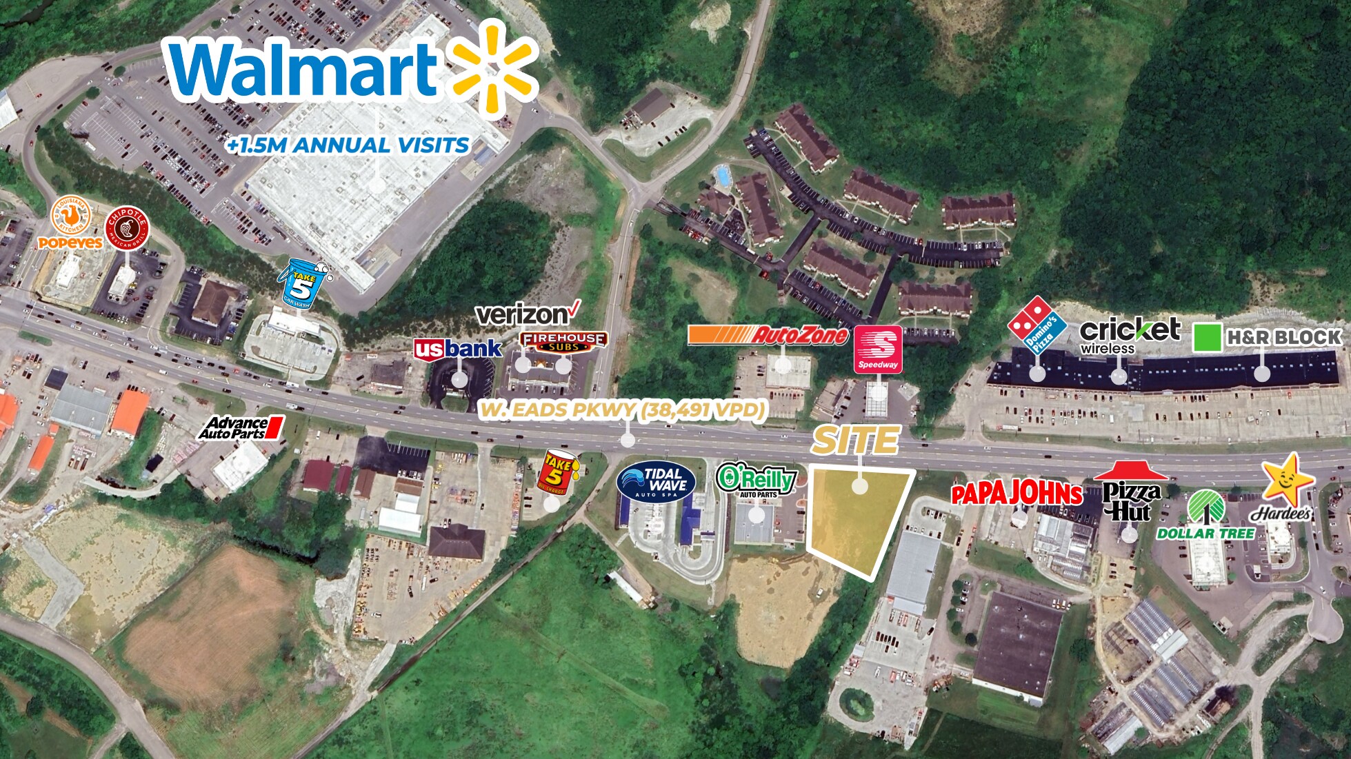 1108 Eads Pkwy, Lawrenceburg, IN to rent Aerial- Image 1 of 4