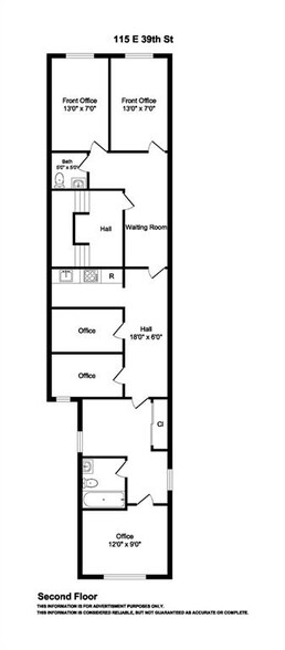 113 + 115 East 39th Street portfolio of 2 properties for sale on LoopNet.co.uk - Floor Plan - Image 3 of 8