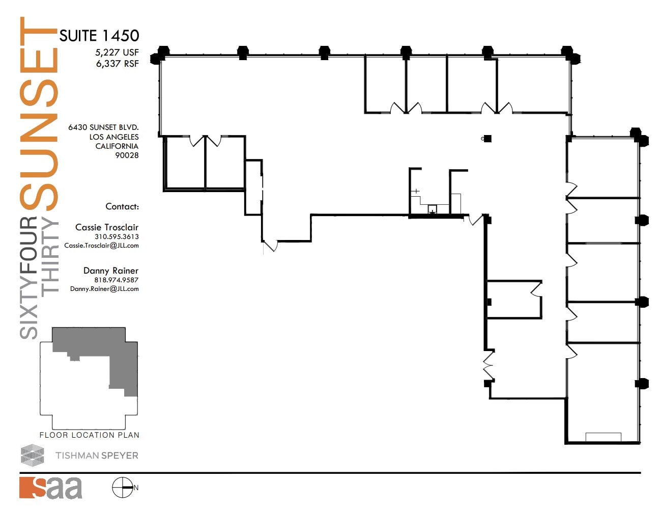 6430 W Sunset Blvd, Los Angeles, CA to rent Floor Plan- Image 1 of 1