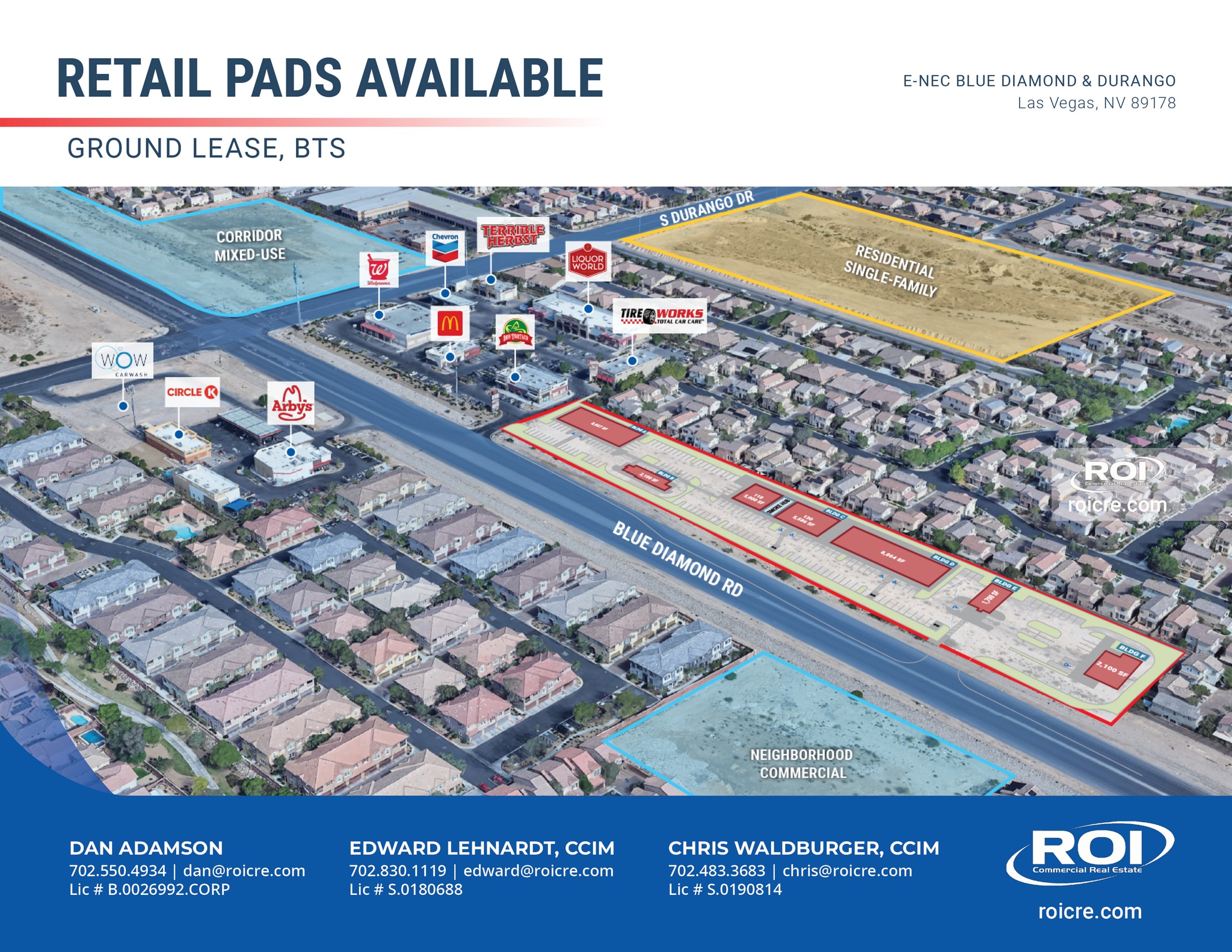 E-Nec Blue Diamond & Durango, Las Vegas, NV to rent Aerial- Image 1 of 7