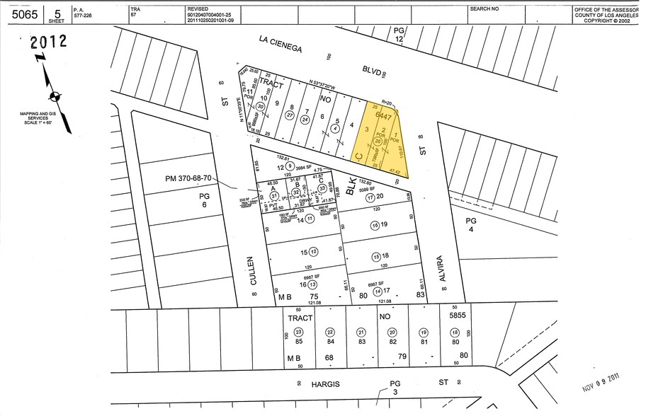 2683-2685 S La Cienega Blvd, Los Angeles, CA for rent - Plat Map - Image 2 of 20