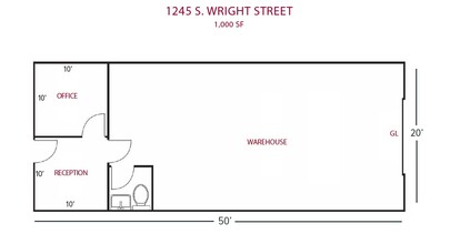 1233-1255 S Wright St, Santa Ana, CA for rent Floor Plan- Image 1 of 1