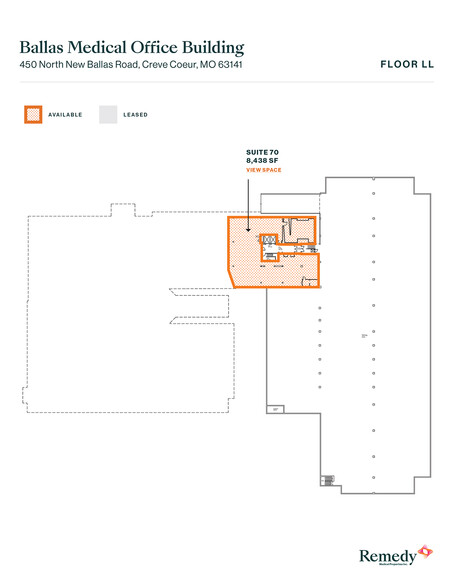 450 N New Ballas Rd, Creve Coeur, MO for rent - Floor Plan - Image 2 of 10