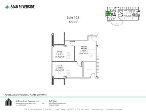 6660 Riverside Dr, Metairie, LA for rent Site Plan- Image 1 of 1