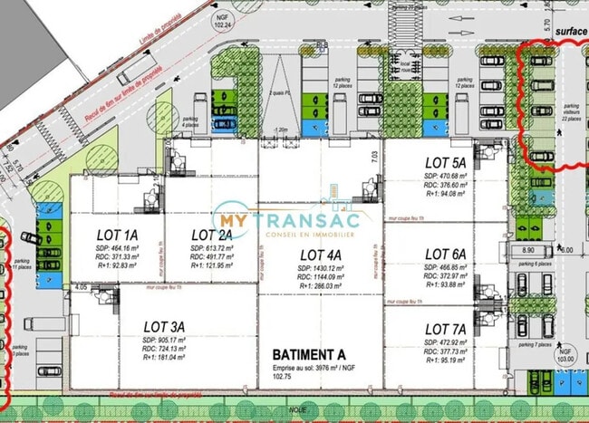 Location Local d'activités 905 m²