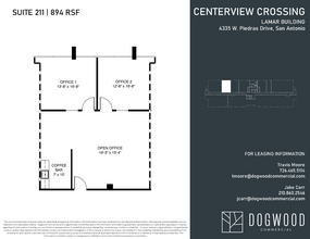 4538 Centerview Dr, San Antonio, TX for rent Floor Plan- Image 1 of 1