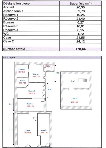 Retail in Lyon 2eme Arrondissement to rent - Floor Plan - Image 3 of 3