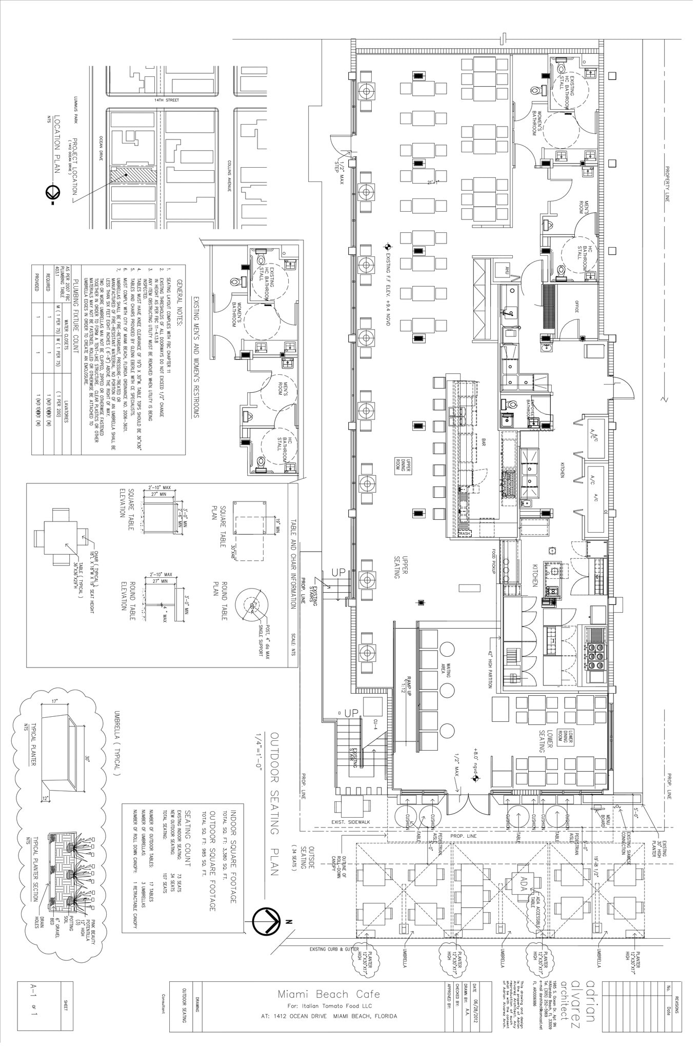 1412 Ocean Dr, Miami Beach, FL to rent Floor Plan- Image 1 of 1