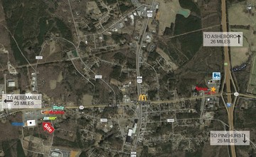 201 Montgomery Crossing, Biscoe, NC - aerial  map view